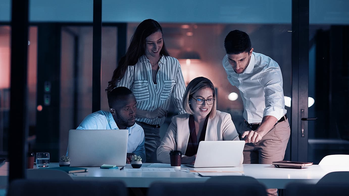 Enterprise IT operations team monitoring network infrastructure